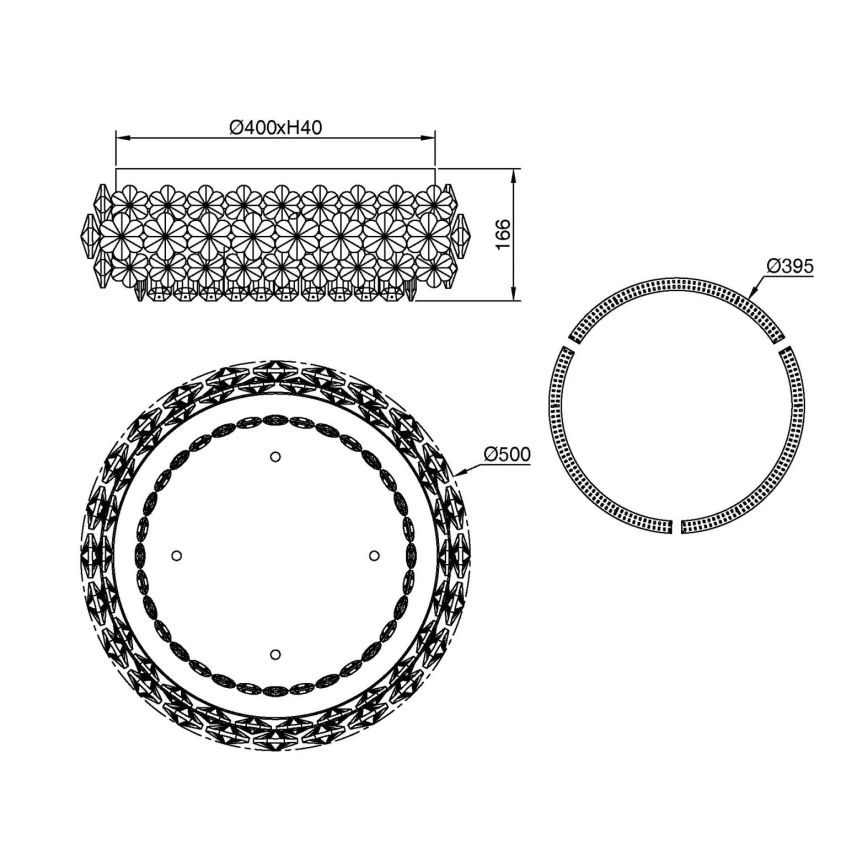 Globo - Plafonieră LED 40W/230V 4000K, diam. 50 cm