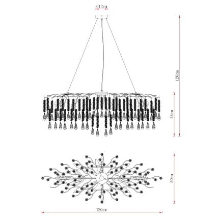 Globo - Lustră suspendată pe cablu 12xE14/40W/230V