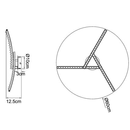 Globo - Lustră aplicată LED, 18W, 230V, 2700/4000/6000K