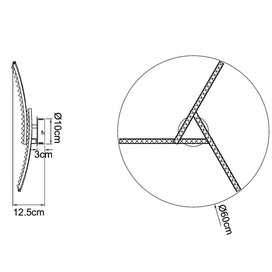 Globo - Lustră aplicată LED, 18W, 230V, 2700/4000/6000K