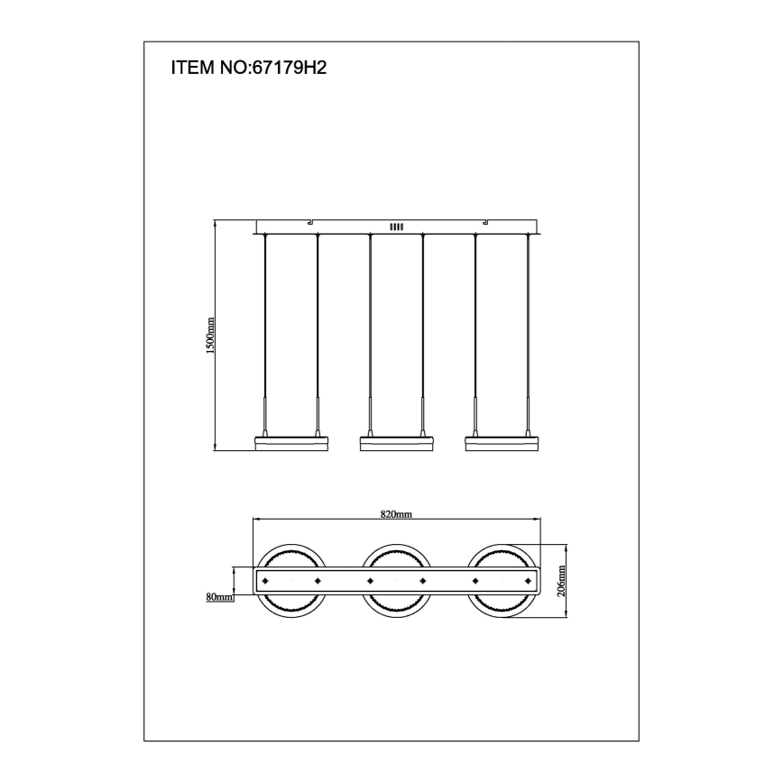Globo - Lustru LED suspendat pe cablu LED/40W/230V 3000/4000/6000K