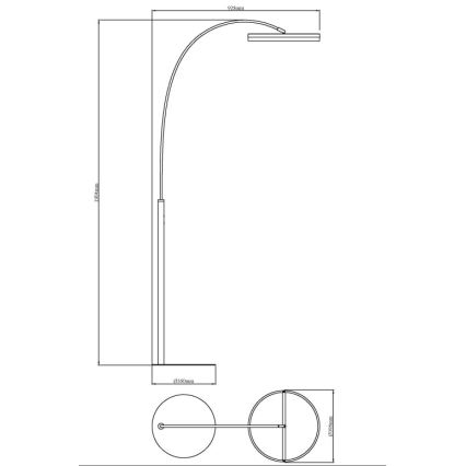 Globo - Lampadar LED dimabil cu control tactil, 24W, 230V, 3000-6000K