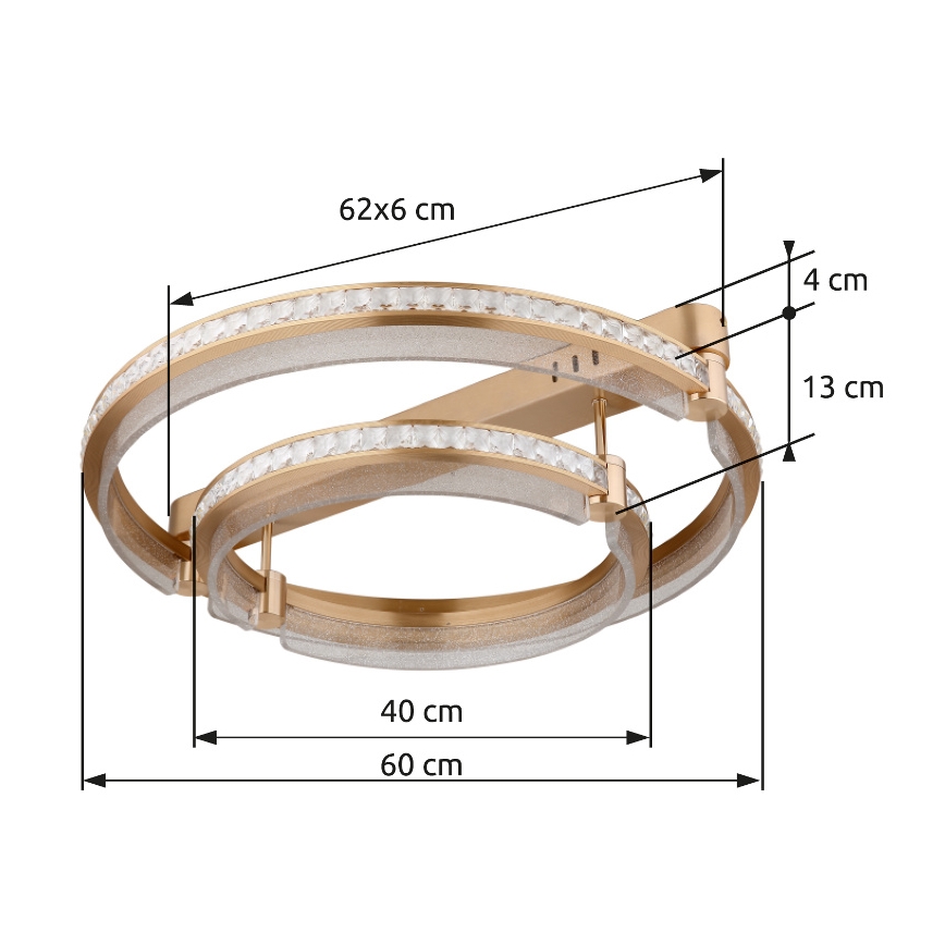 Globo - Plafonier LED reglabil intensitate LED/78W/230V 2700K-6000K cu telecomandă