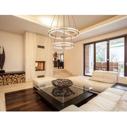 Globo - Candelabru cu cristale LED reglabil pe cablu LED/78W/230V 2700K-6000K + telecomandă