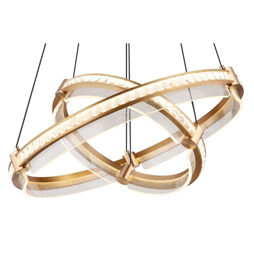 Globo - Candelabru cu cristale LED reglabil pe cablu LED/78W/230V 2700K-6000K + telecomandă