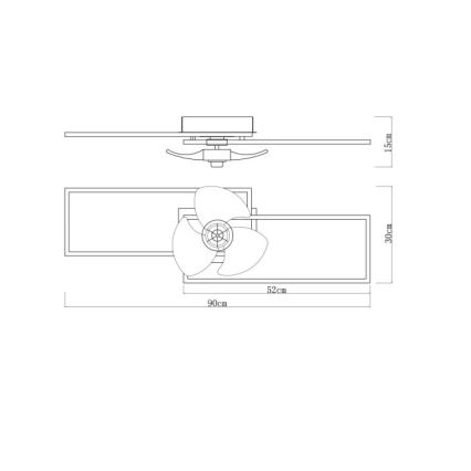Globo - Plafonieră LED dimabilă cu ventilator LED/38W/230V 3000-6500K + telecomandă