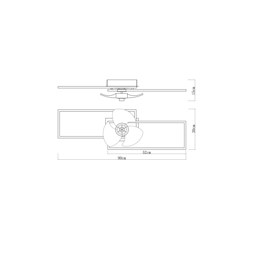 Globo - Plafonieră LED dimabilă cu ventilator LED/38W/230V 3000-6500K + telecomandă