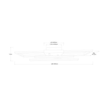 Globo - Plafonieră LED/24W/230V 3000K 20x80 cm