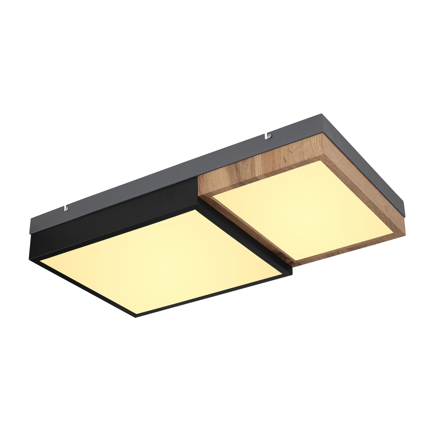 Globo 67286-30 - Plafonieră LED GUNDI, 30 W, 230 V, 35 x 65 cm, maro/negru