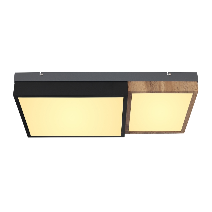 Globo 67286-30 - Plafonieră LED GUNDI, 30 W, 230 V, 35 x 65 cm, maro/negru