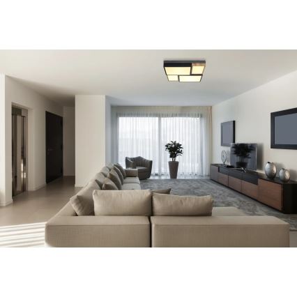 Globo 67286-50 - Plafonieră LED GUNDI LED/50W/230V 60x60 cm maro/negru