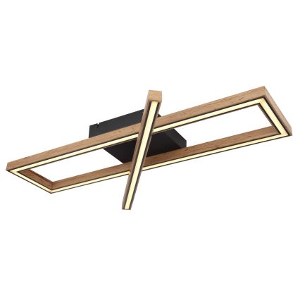 Globo 67287D1 - Plafonieră LED Mandera, 36 W, 230 V, 20 x 80 cm, maro