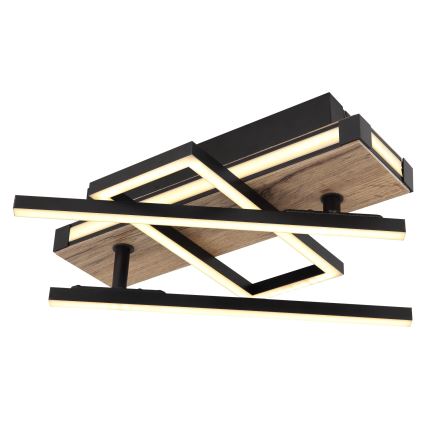 Globo 67299D2 - Plafonieră LED COLLI, 30 W, 230 V, 46 x 68 cm, maro/negru