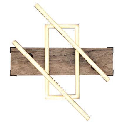 Globo 67299D2 - Plafonieră LED COLLI, 30 W, 230 V, 46 x 68 cm, maro/negru