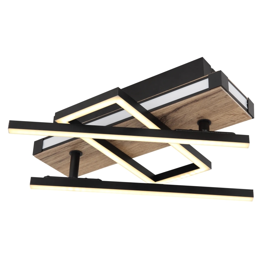 Globo 67299D2 - Plafonieră LED COLLI, 30 W, 230 V, 46 x 68 cm, maro/negru