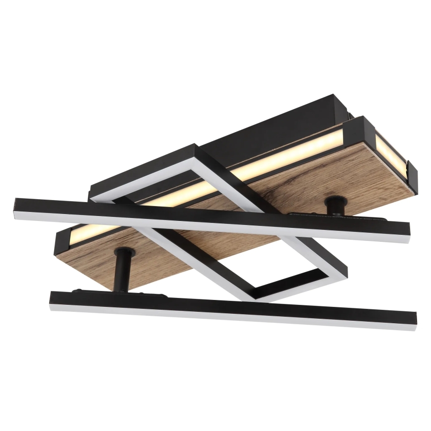 Globo 67299D2 - Plafonieră LED COLLI, 30 W, 230 V, 46 x 68 cm, maro/negru