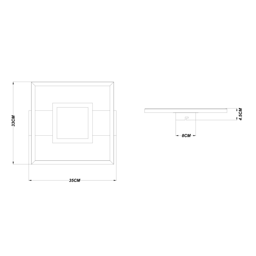 Globo - LED Plafonieră LED/18W/230V 3000K 35x33 cm