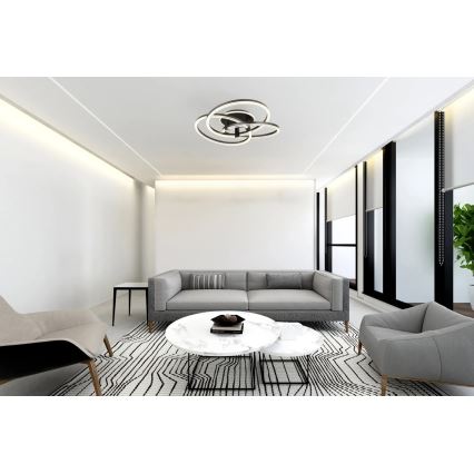 Globo - Lampă de tavan LED dimabilă, 75W/230V, 2700-6000K, Ø 78 cm + telecomandă