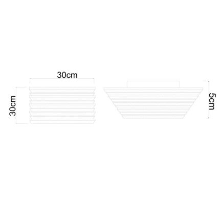 Globo - Plafonieră LED, 15 W, 230 V, 3000 K, 30 x 30 cm