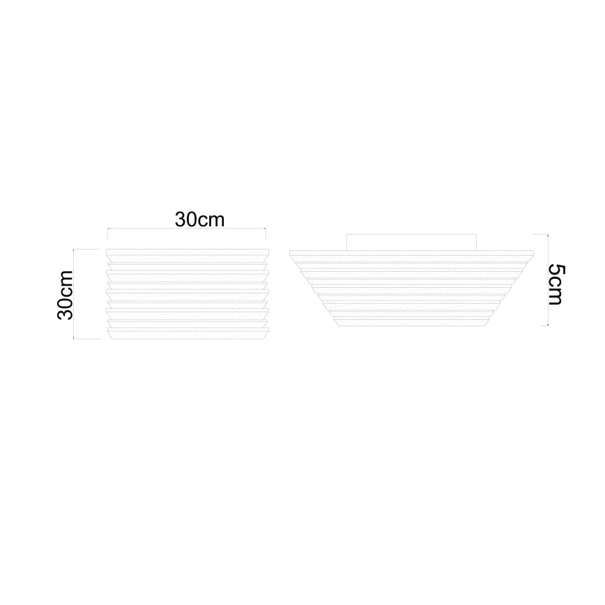 Globo - Plafonieră LED, 15 W, 230 V, 3000 K, 30 x 30 cm