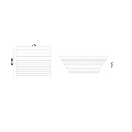 Globo - Plafonieră LED 30 W, 230 V, 3000 K, 45 x 45 cm