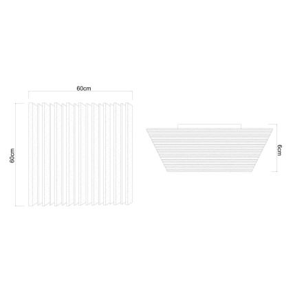 Globo - Plafonieră LED reglabilă LED/40W/230V 2700-6000K 60x60 cm + telecomandă