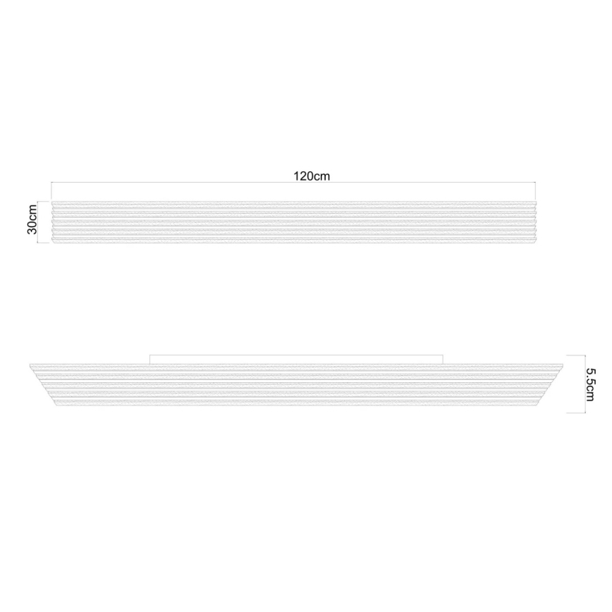 Globo - Plafonieră LED dimabilă LED/40W/230V 2700-6000K 30x120 cm + telecomandă