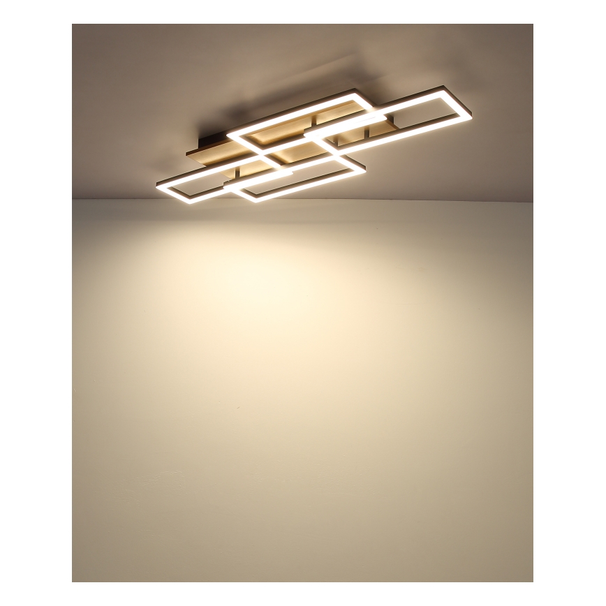 Globo - Plafonieră LED dimabilă LED/40W/230V 2700-6500K 32,5x87,5 cm maro/negru + telecomandă