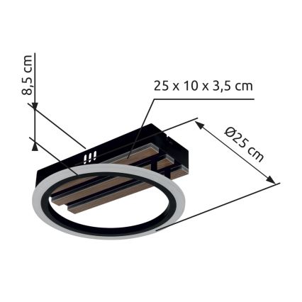 Globo - Plafonieră LED/10W/230V 3000/4200/6000K