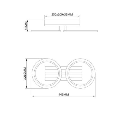 Globo - Plafonieră LED/15W/230V 3000/4200/6000K