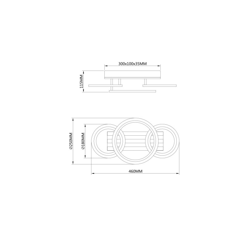 Globo - Plafonieră LED, 21W, 230V, 3000/4200/6000K