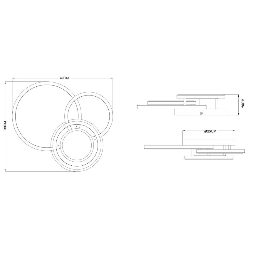 Globo - Plafonieră LED/40W/230V 3000K 49x39 cm