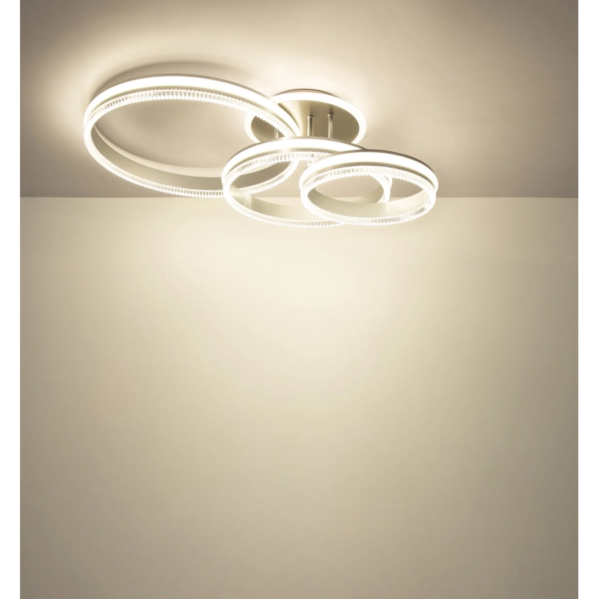 Globo - Plafonieră LED dimabilă LED/72W/230V 2700-6000K argintie + telecomandă