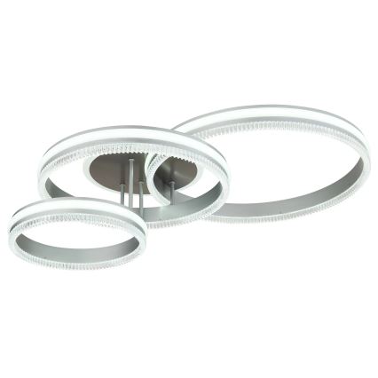 Globo - Plafonieră LED dimabilă LED/72W/230V 2700-6000K argintie + telecomandă