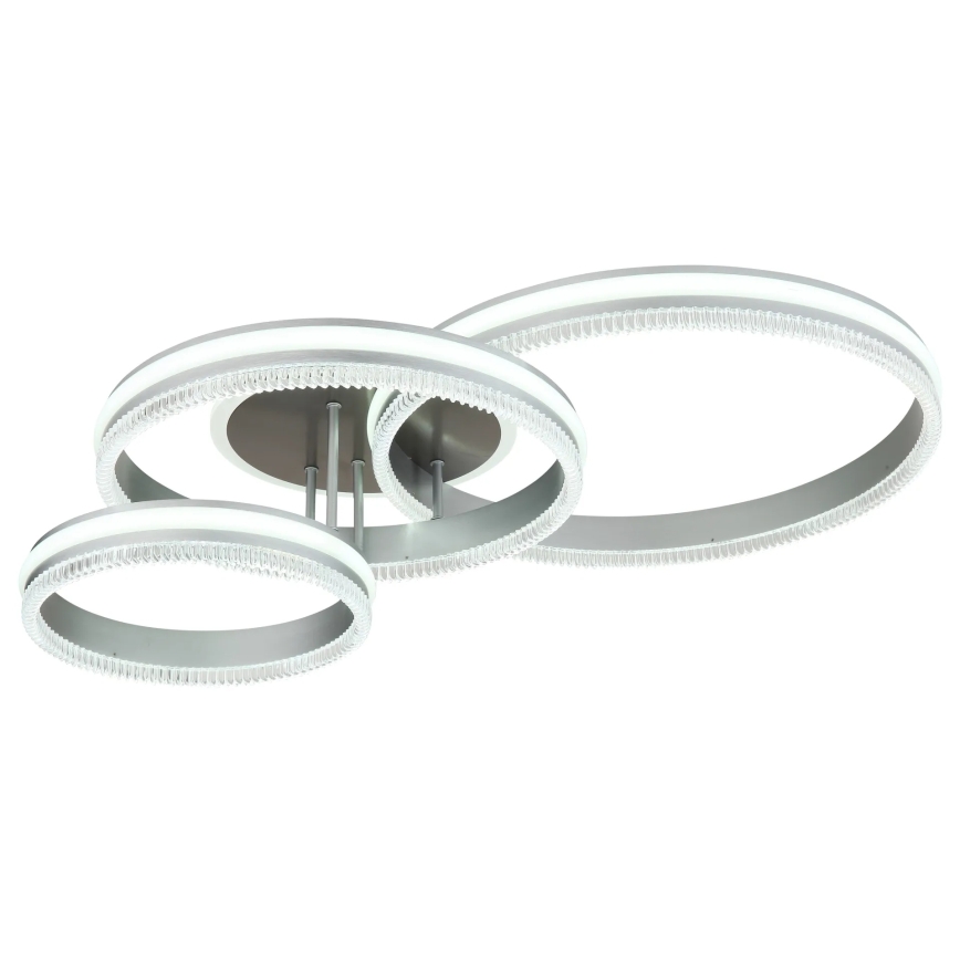 Globo - Plafonieră LED dimabilă LED/72W/230V 2700-6000K argintie + telecomandă