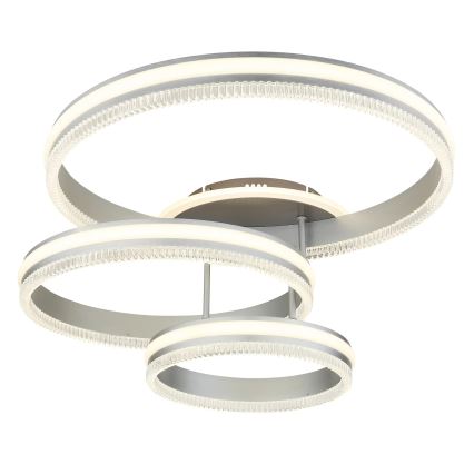 Globo - Plafonieră LED dimabilă LED/72W/230V 2700-6000K argintie + telecomandă
