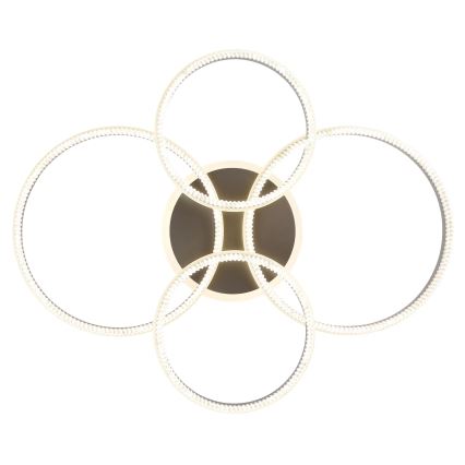 Globo - Lampă de tavan LED dimabilă, 90W/230V, 2700-6000K, argintie, cu telecomandă