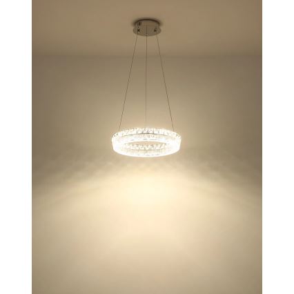 Globo - Lustră LED reglabilă suspendată pe cablu LED/24W/230V 2700-6000K transparentă + telecomandă