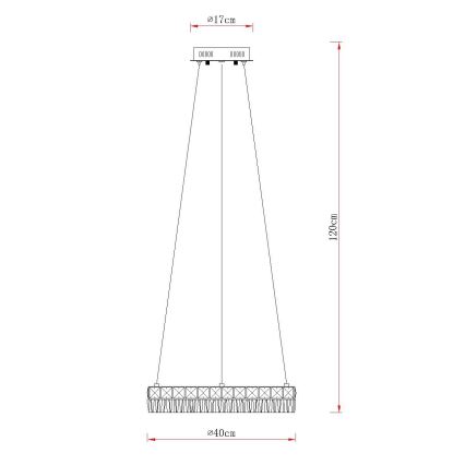 Globo - Lustră LED reglabilă suspendată pe cablu LED/24W/230V 2700-6000K transparentă + telecomandă
