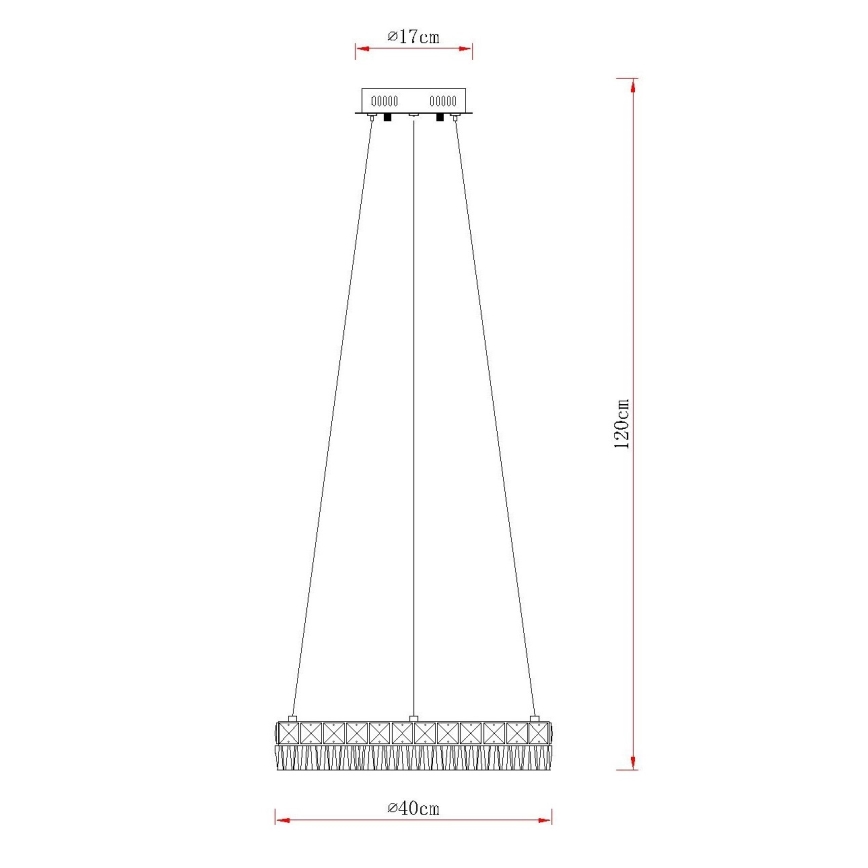 Globo - Lustră LED reglabilă suspendată pe cablu LED/24W/230V 2700-6000K transparentă + telecomandă