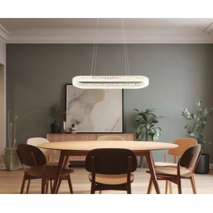 Globo - Lampă suspendată LED reglabilă pe cablu LED/40W/230V 2700-6000K clară + telecomandă