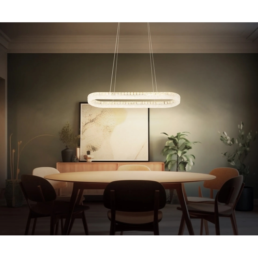 Globo - Lampă suspendată LED reglabilă pe cablu LED/40W/230V 2700-6000K clară + telecomandă
