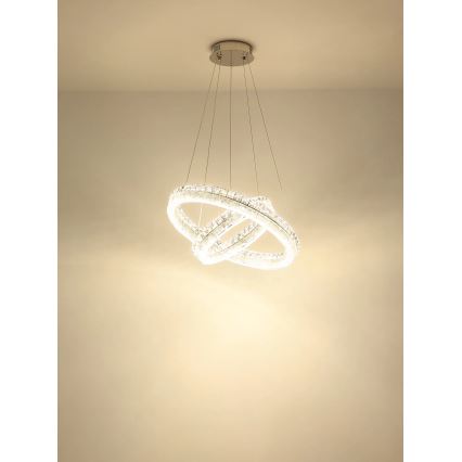 Globo - Lustră LED reglabilă pe cablu LED/60W/230V 2700-6000K clară + telecomandă