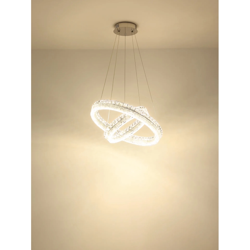 Globo - Lustră LED reglabilă pe cablu LED/60W/230V 2700-6000K clară + telecomandă