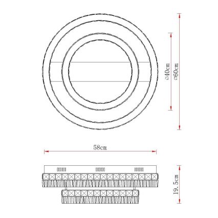 Globo - Plafonieră LED dimabilă LED/60W/230V 2700–6000K transparentă + telecomandă