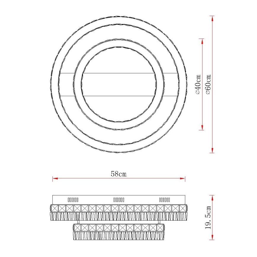 Globo - Plafonieră LED dimabilă LED/60W/230V 2700–6000K transparentă + telecomandă