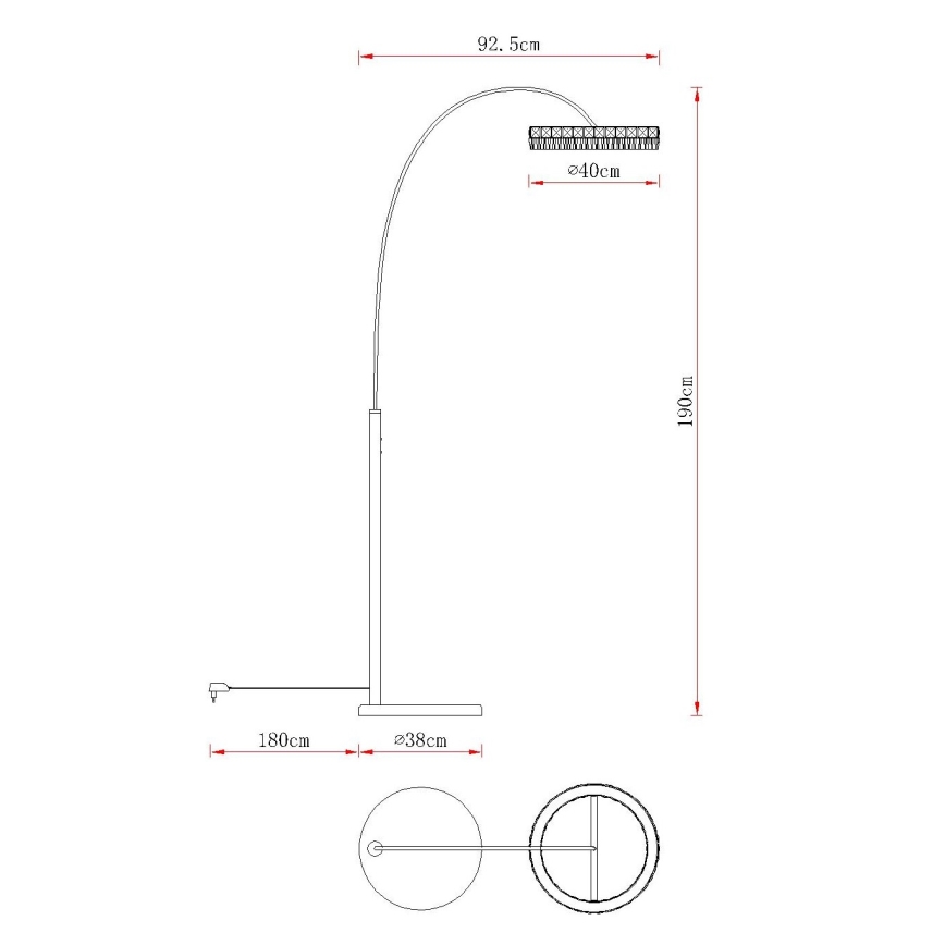 Globo - Lampă de podea LED cu intensitate reglabilă LED/35W/230V 3000/4000/6000K