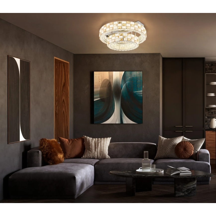 Globo - Plafonieră LED dimabilă, 55W/230V, 2700-6000K, diam. 61 cm, cu telecomandă