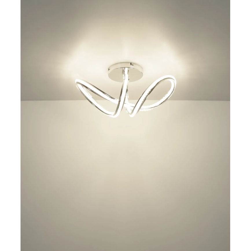 Globo - Lampă de tavan LED dimmabilă LED/40W/230V 2700-6000K crom lucios + telecomandă