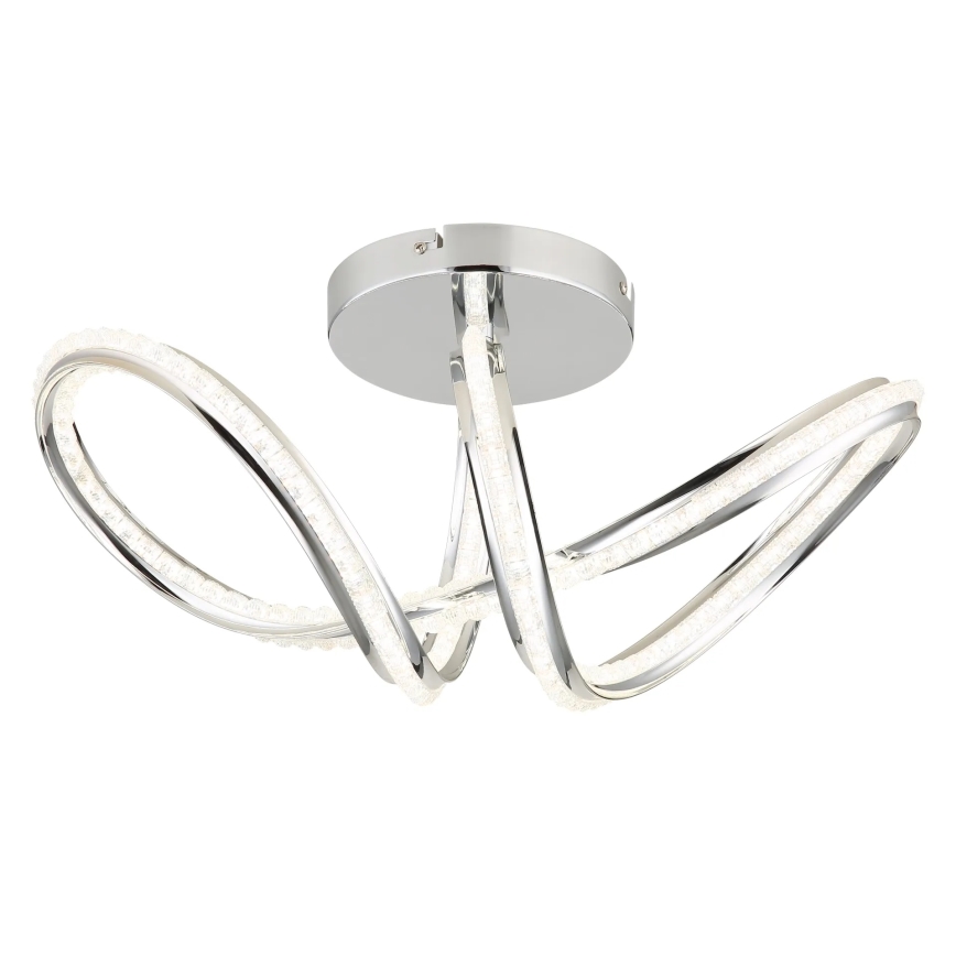 Globo - Lampă de tavan LED dimmabilă LED/40W/230V 2700-6000K crom lucios + telecomandă